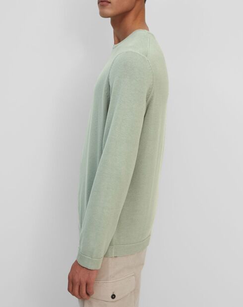 Pull en Coton Organic & Cachemire vert d'eau