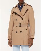 Trench mi-long beige foncé