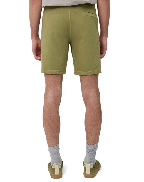 Short en molleton à Poches kaki