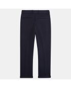 Pantalon chino molleton bleu marine