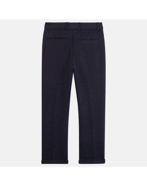 Pantalon chino molleton bleu marine