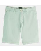 Short en Coton Bio mélangé Regular Fit Stuart vert d'eau