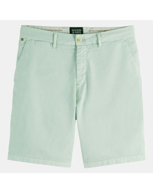 Short en Coton Bio mélangé Regular Fit Stuart vert d'eau