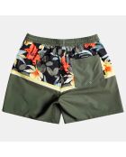 Short de Bain Ocean division volley 17 kaki