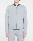 Sweat zippé Cargo gris chiné