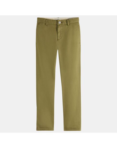 Pantalon Chino en Toile de coton kaki