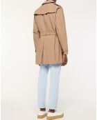 Trench mi-long beige foncé