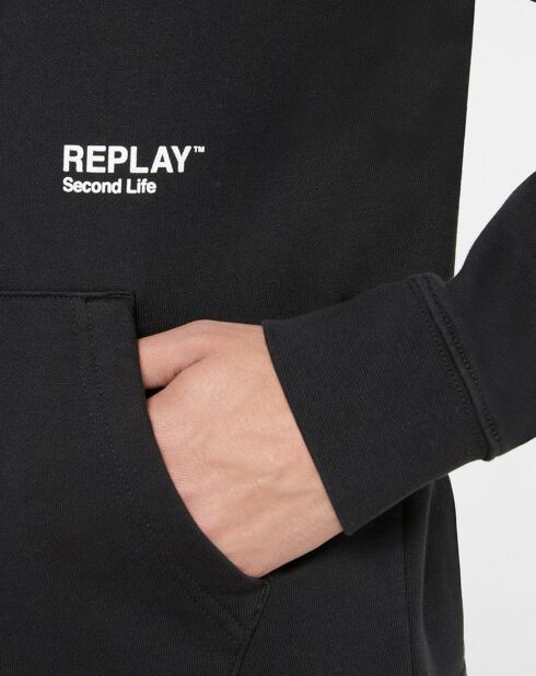 Sweat en Coton Organique Class Replay Zip noir
