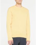 Pull en Coton & Soie col rond jaune