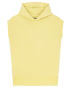 Sweat Sans manches à Capuche Coton Organic jaune clair
