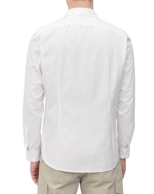 Chemise manches longues Oxford Cot Slim Fit blanche