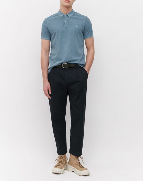Polo manches courtes Piqué Sf bleu ciel