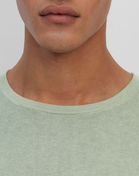 Pull en Coton Organic & Cachemire vert d'eau