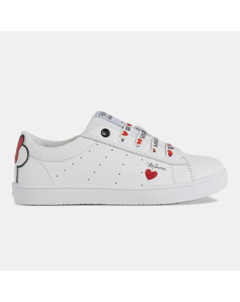 Sneakers Kathe Geox X Disney in pelle bianca