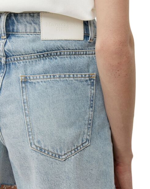 Short en Jean Coton Bio bleu clair