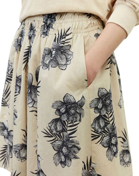Jupe Print Fleur Kl beige