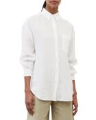 Chemise 100% Lin Drapé blanche