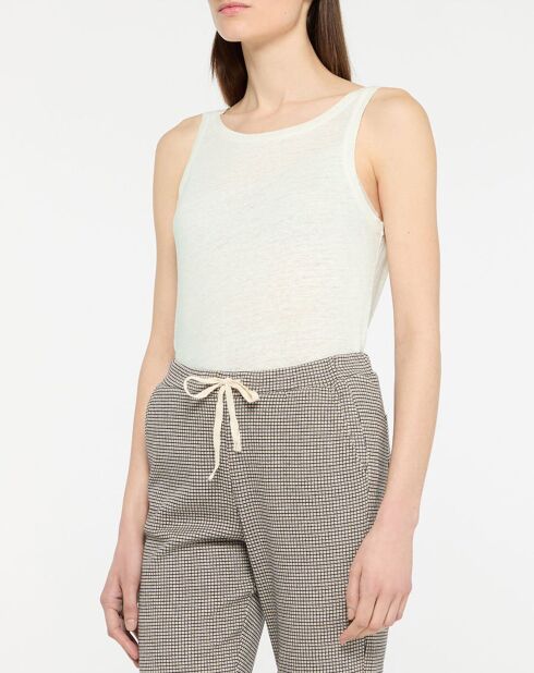 Top Lorelai ecru 100% lino