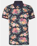 Polo Regular Print Flower Alover bleu marine