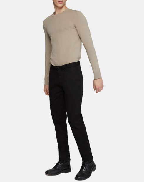 Pantalon chino Slim Fit Stuart uni stretch noir
