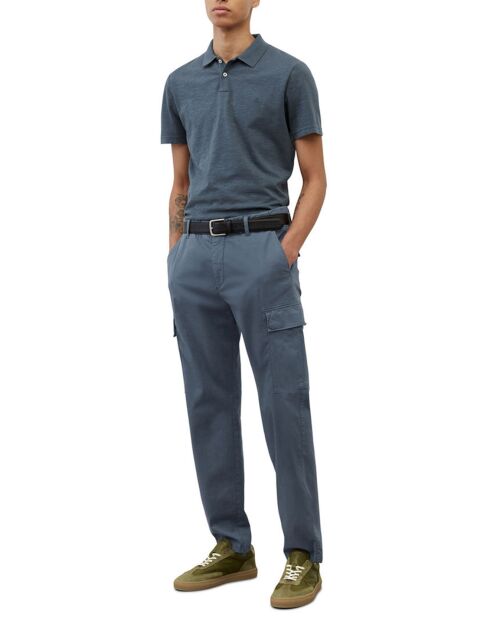 Polo manches courtes Flamme Coton Bio Sf bleu foncé