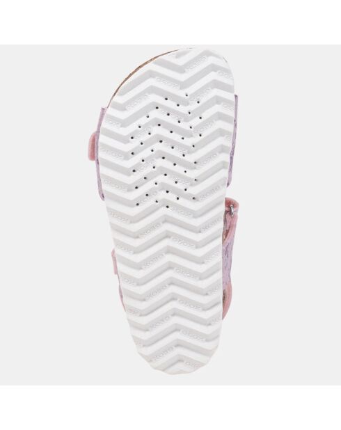 Adriel schillernde pinke Blumensandalen