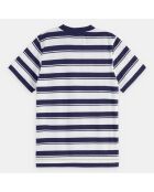 T-Shirt Marinière en Coton bio rayé bleu/blanc