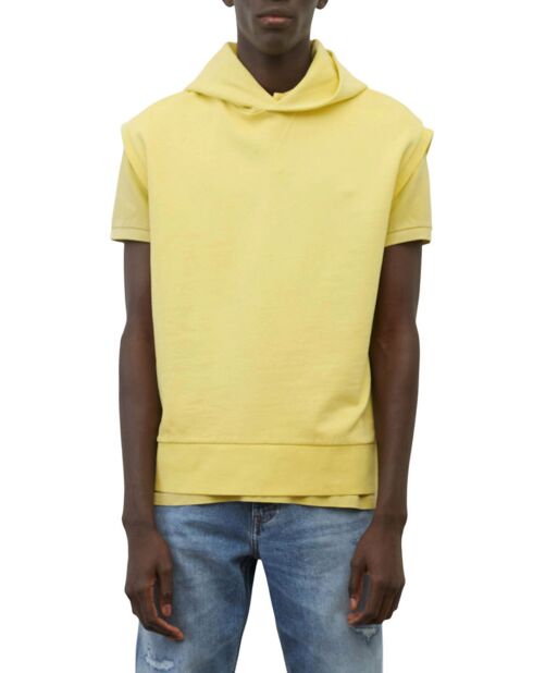 Sweat Sans manches à Capuche Coton Organic jaune clair