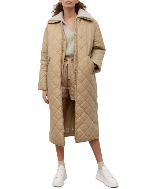 Manteau long matelassé Oversize beige
