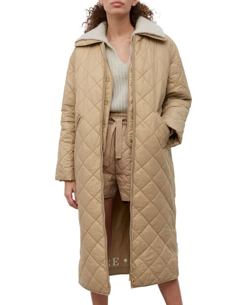 Manteau long matelassé Oversize beige