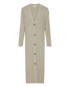 Gilet Long Cotelé Coton & Lin beige foncé