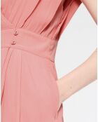 Robe longue rose