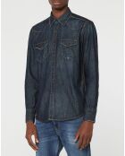 Chemise manches longues Denim Dark bleu moyen