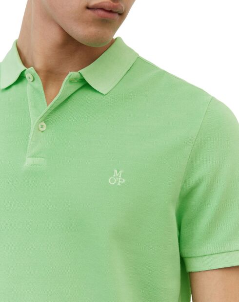 Polo de manga corta de piqué Sf en verde fluorescente