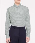 Chemise Regular Fit à carreaux verte