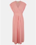 Robe longue rose