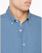 Chemise Slim Fit en Denim bleue