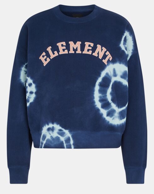 Sweat Circle Crew tie & dye bleu marine