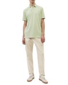 Polo manches courtes Jersey Coton Organic vert d'eau