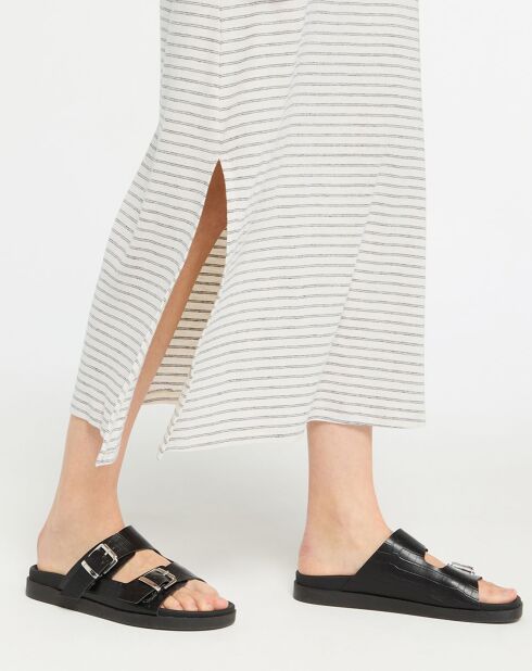 Wit/blauwe Vika jurk