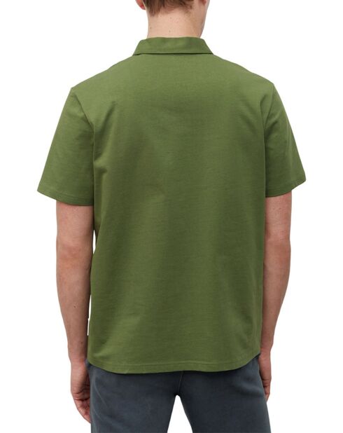 Polo manches courtes Coton Bio 1 Bouton Relax vert