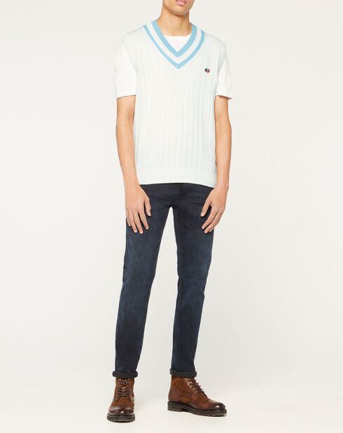 Pull sans manches Cable blanc