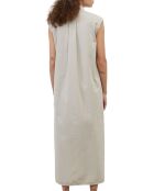 Robe maxi sans manches Bouton gris clair