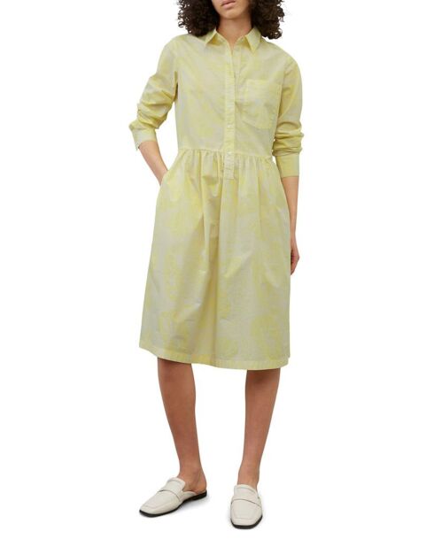 Robe chemise Mid Coton Bio Poche jaune