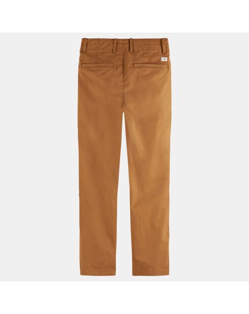 Pantalon Chino en Toile de coton marron