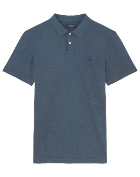 Polo manches courtes Flamme Coton Bio Sf bleu foncé