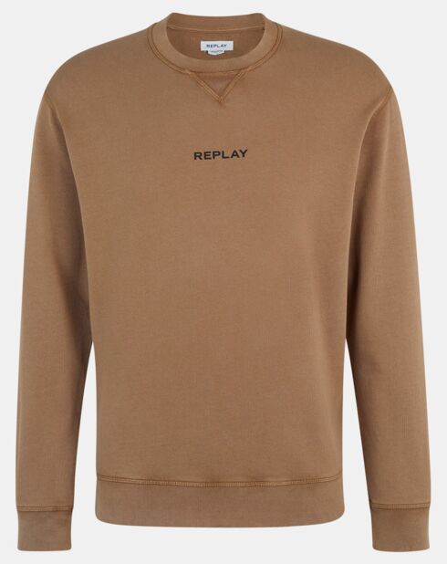 Sweat en Coton Bio Essentials Cn marron