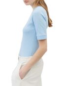 T-Shirt Col Rond Manches courtes Cot Flame bleu clair