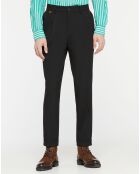 Pantalon Slim Fit Fave à pinces noir