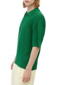 Polo 100% Lin manches courtes Maille vert emeraude